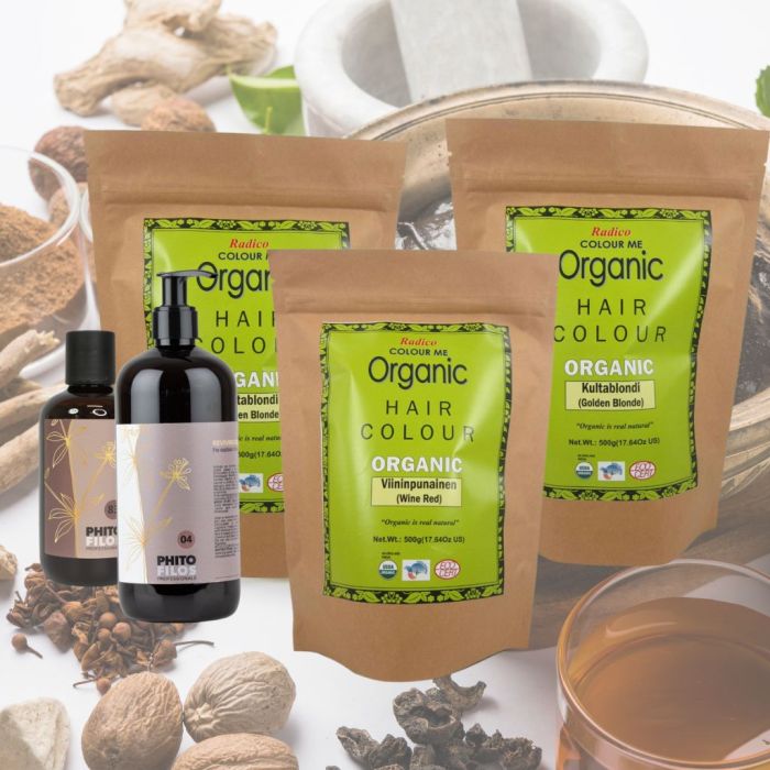 Looduslike juuksevärvide stardipakett